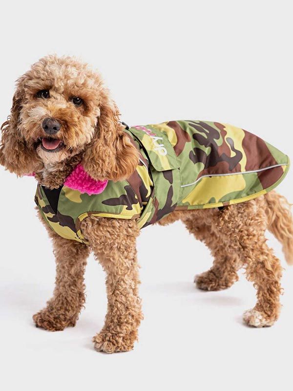 Camouflage waterproof dog coat best sale