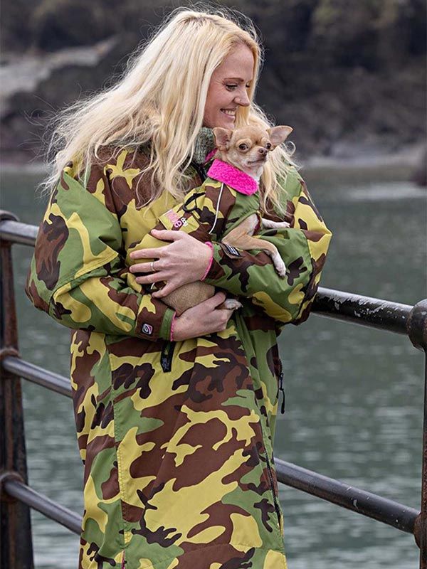 Dryrobe Dog Coat Camo Pink