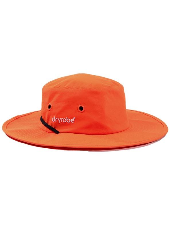 Dryrobe Quick Dry Brimmed Hat Orange Watersports sun hat with SPF 50