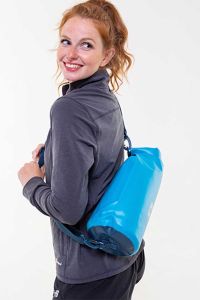 10L Red Original Roll Top Dry Bag - Ride Blue - 2023 | Paddleboard Drybag - across the body