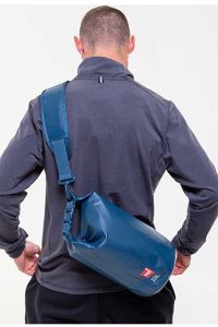 10L Red Original Roll Top Dry Bag - Deep Blue - 2023 | across the body | shoulder strap